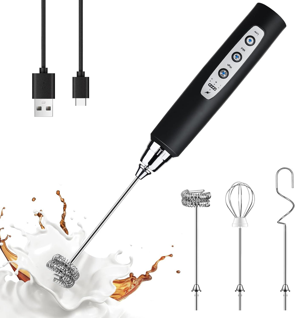 BaristaPro™ Electric Milk Frother – Hot & Cold Foam Maker for Lattes, Cappuccinos & Coffee