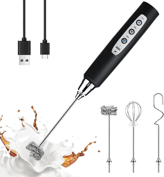 BaristaPro™ Electric Milk Frother – Hot & Cold Foam Maker for Lattes, Cappuccinos & Coffee