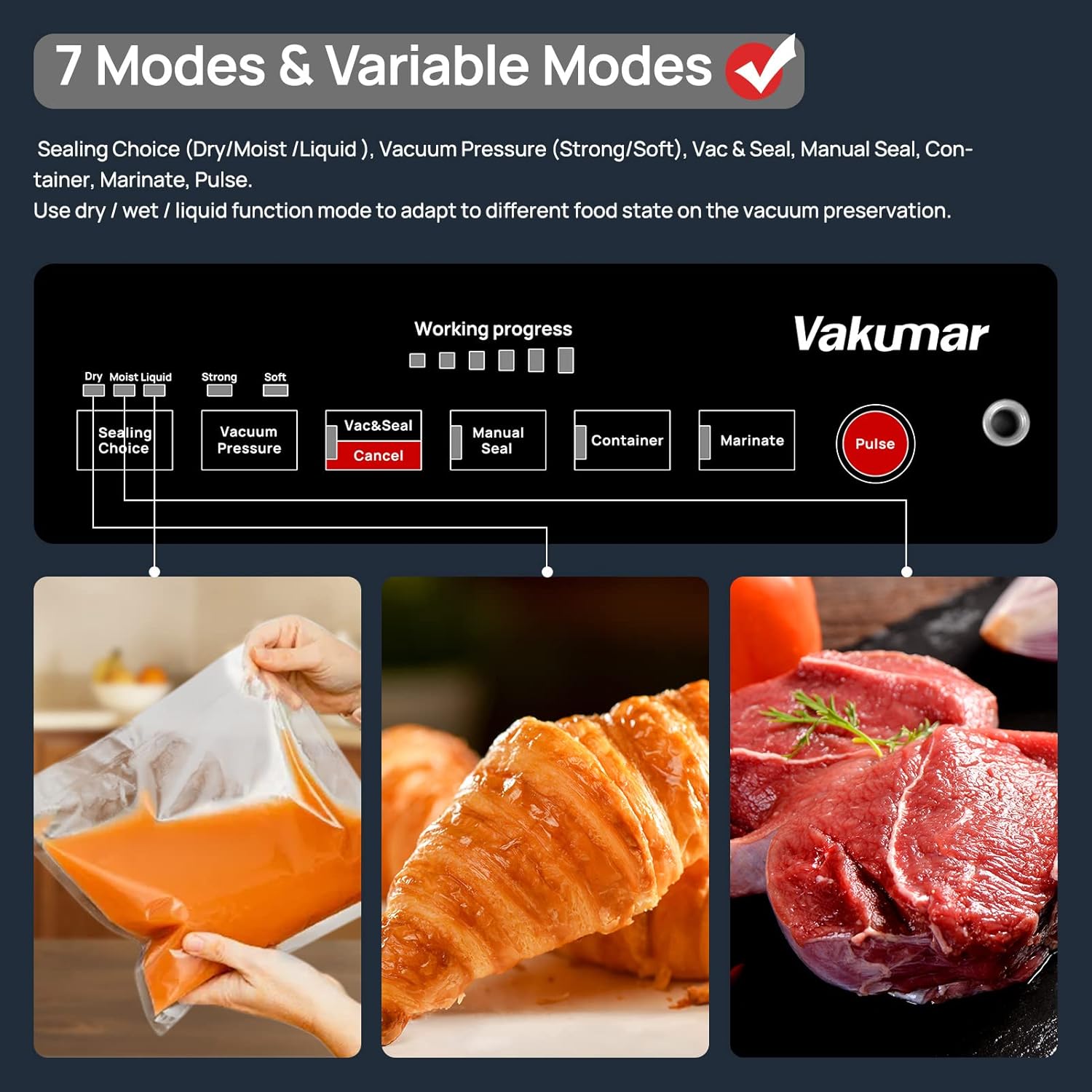 FreshLock™ Vacuum Food Sealer Machine – Automatic Food Preservation System with Airtight Sealing Technology