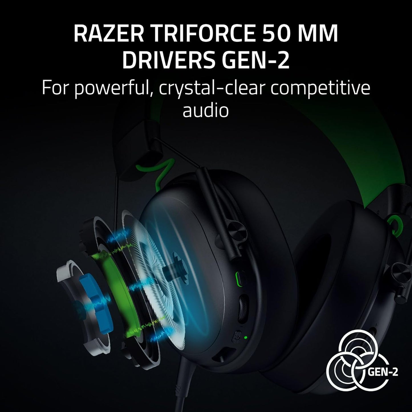 Razer BlackShark V3 X HyperSpeed Wireless Gaming Headset for Xbox: 50mm Drivers - Cardioid Mic - 2.4 GHz, Bluetooth, USB - Works with PC, Mac, PS5, Nintendo Switch - Long Battery Life -