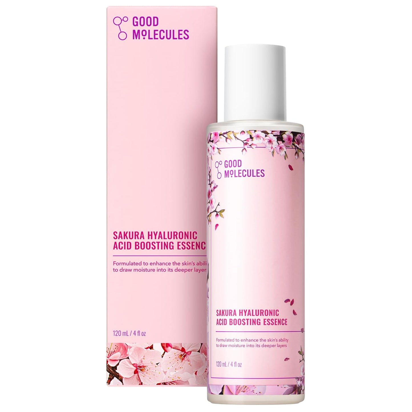 Good Molecules Sakura Hyaluronic Acid Boosting Essence - Ultra Hydrating Facial Moisturizer - Skincare for Hydration, Tightening, Anti Aging, Instant Glow - Skin Care for Face