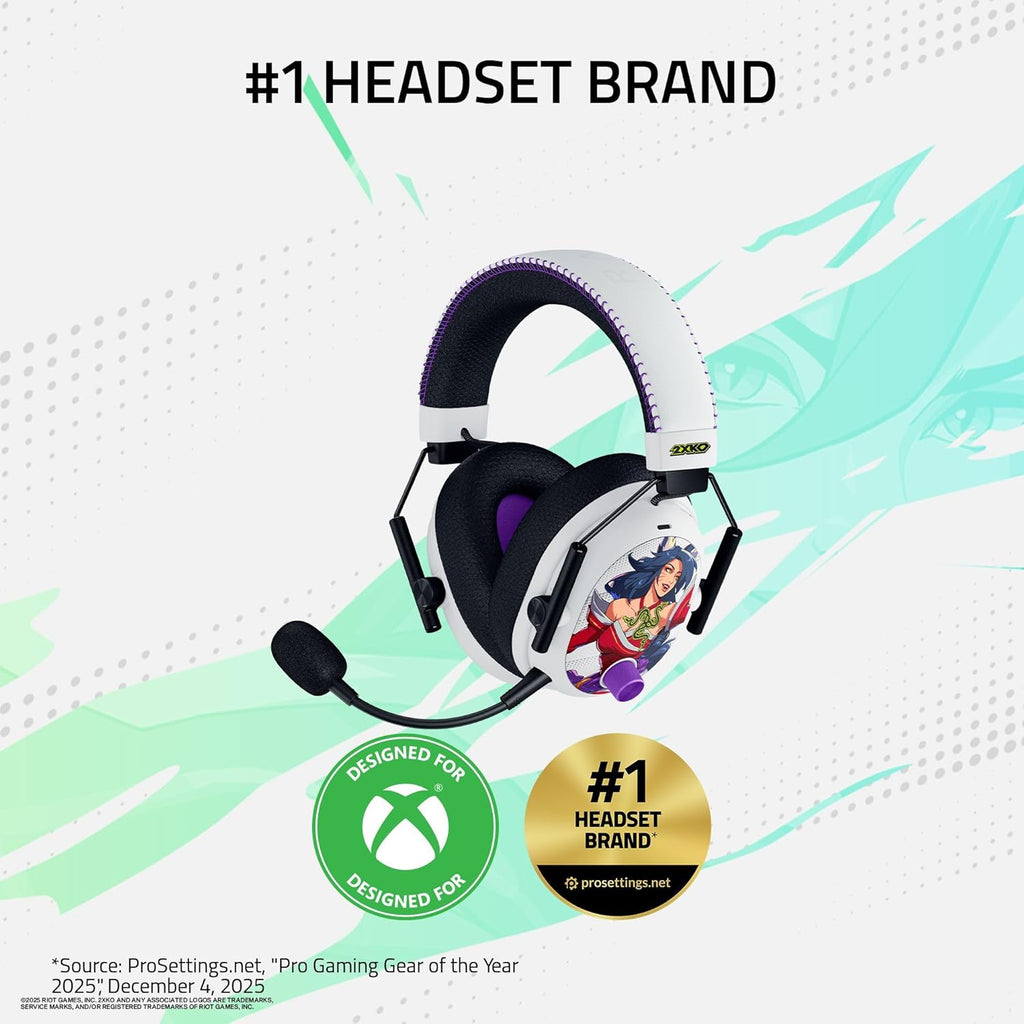 Razer BlackShark V3 Pro Wireless ANC Gaming Headset for Xbox: Full Band Mic - 50mm Driver - 2.4 GHz, Bluetooth, USB, 3.5mm - Works with PC, Mac, PS5, Nintendo Switch - Long Battery Life -