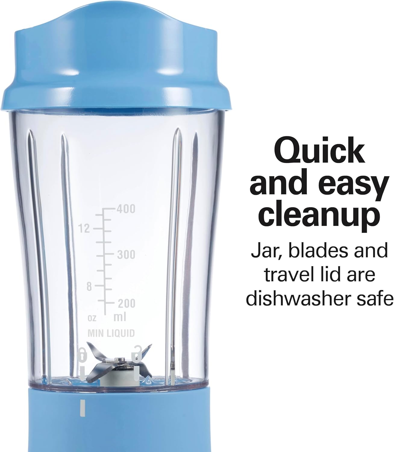 BlendGo™ Portable Personal Blender – 14oz Smoothie & Shake Maker with Travel Cup and Stainless Steel Blades