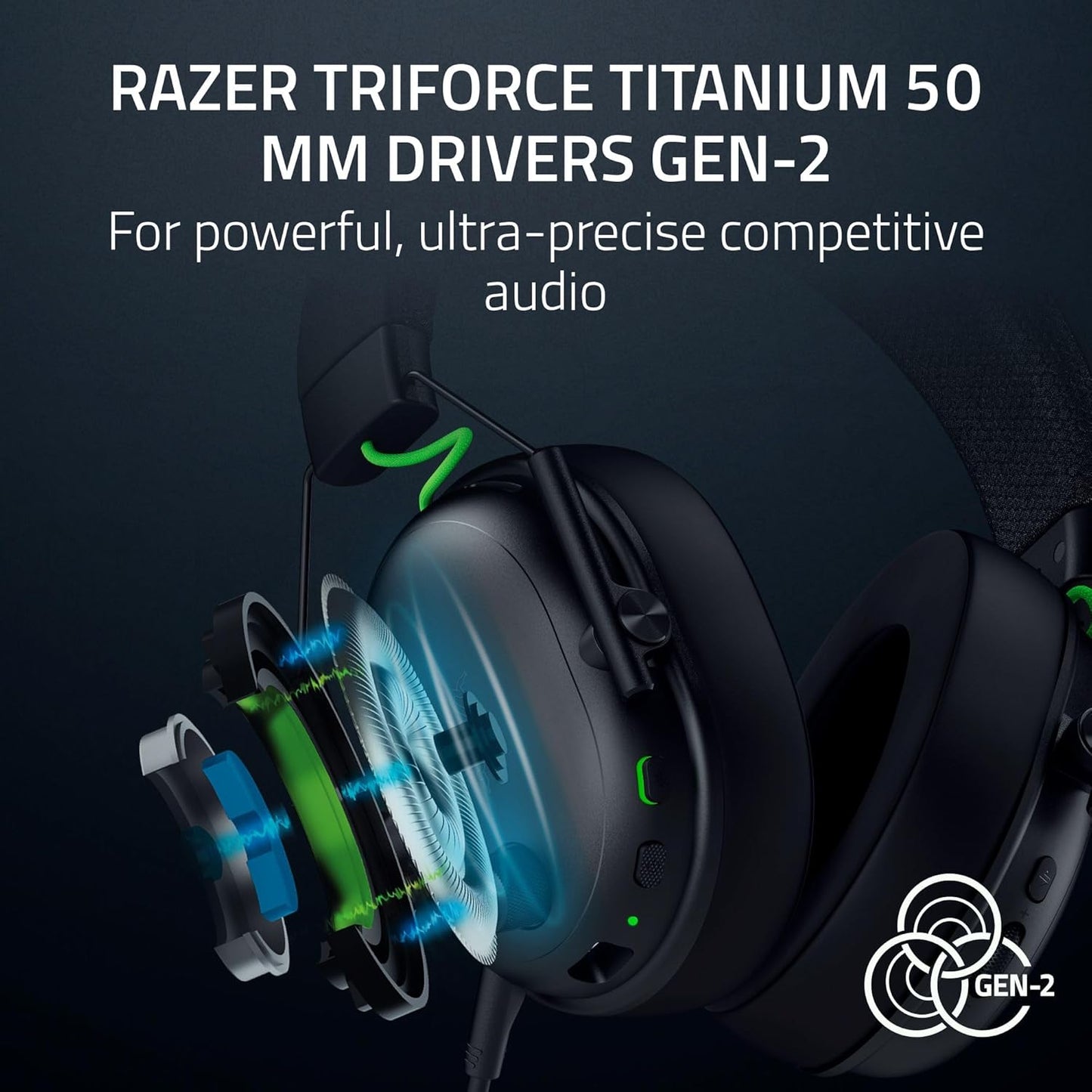Razer BlackShark V3 Wireless Gaming Headset for Xbox: 50mm Drivers - Super Wideband Mic - 2.4 GHz, Bluetooth, USB - Works with PC, Mac, PS5, Nintendo Switch, Smartphone - Long Battery Life - Black