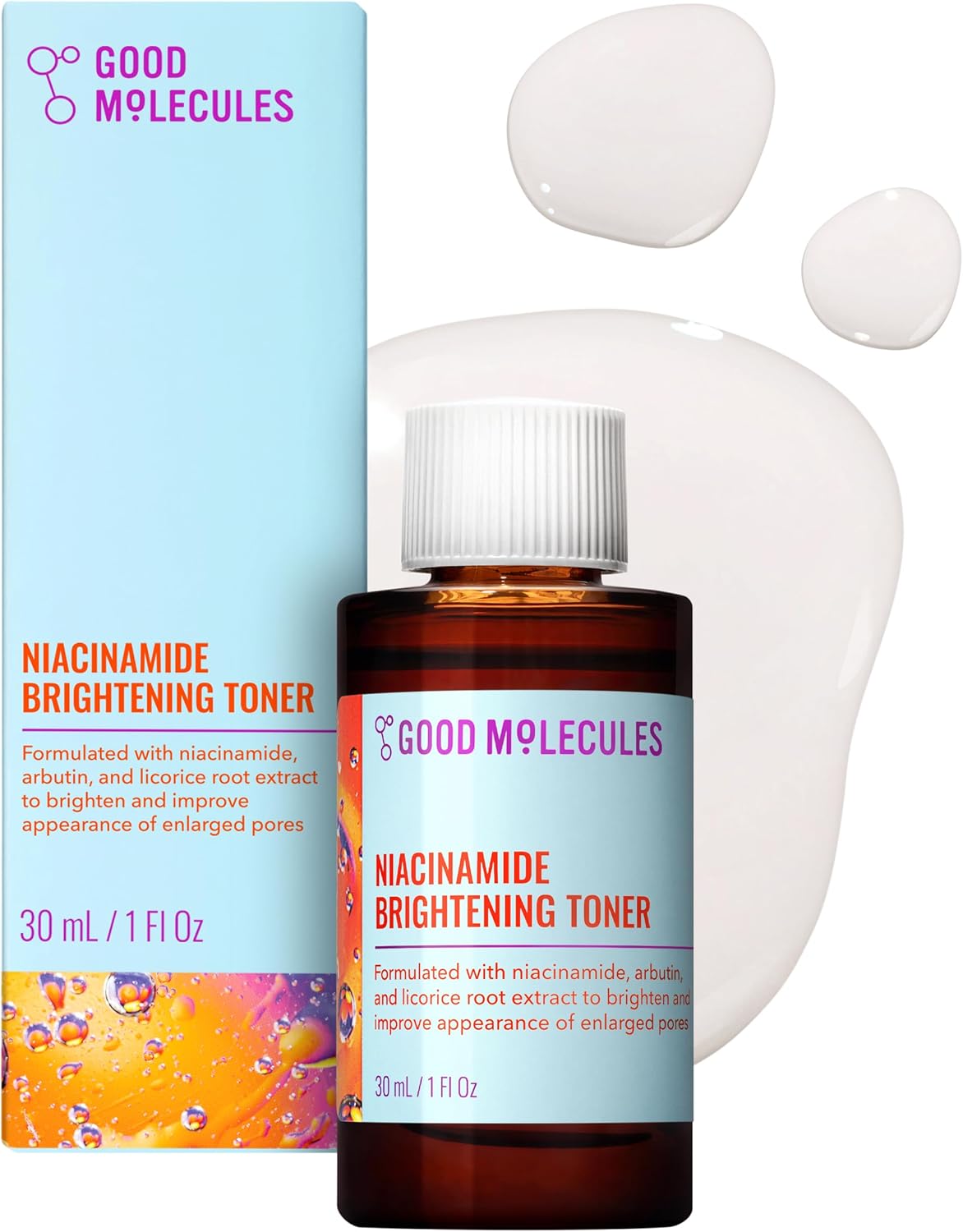 Good Molecules Niacinamide Brightening Toner - Toner for Face with Niacinamide and Arbutin for Skin Tone Balancing - Minimizes the Look of Pores, Skin Care for Face