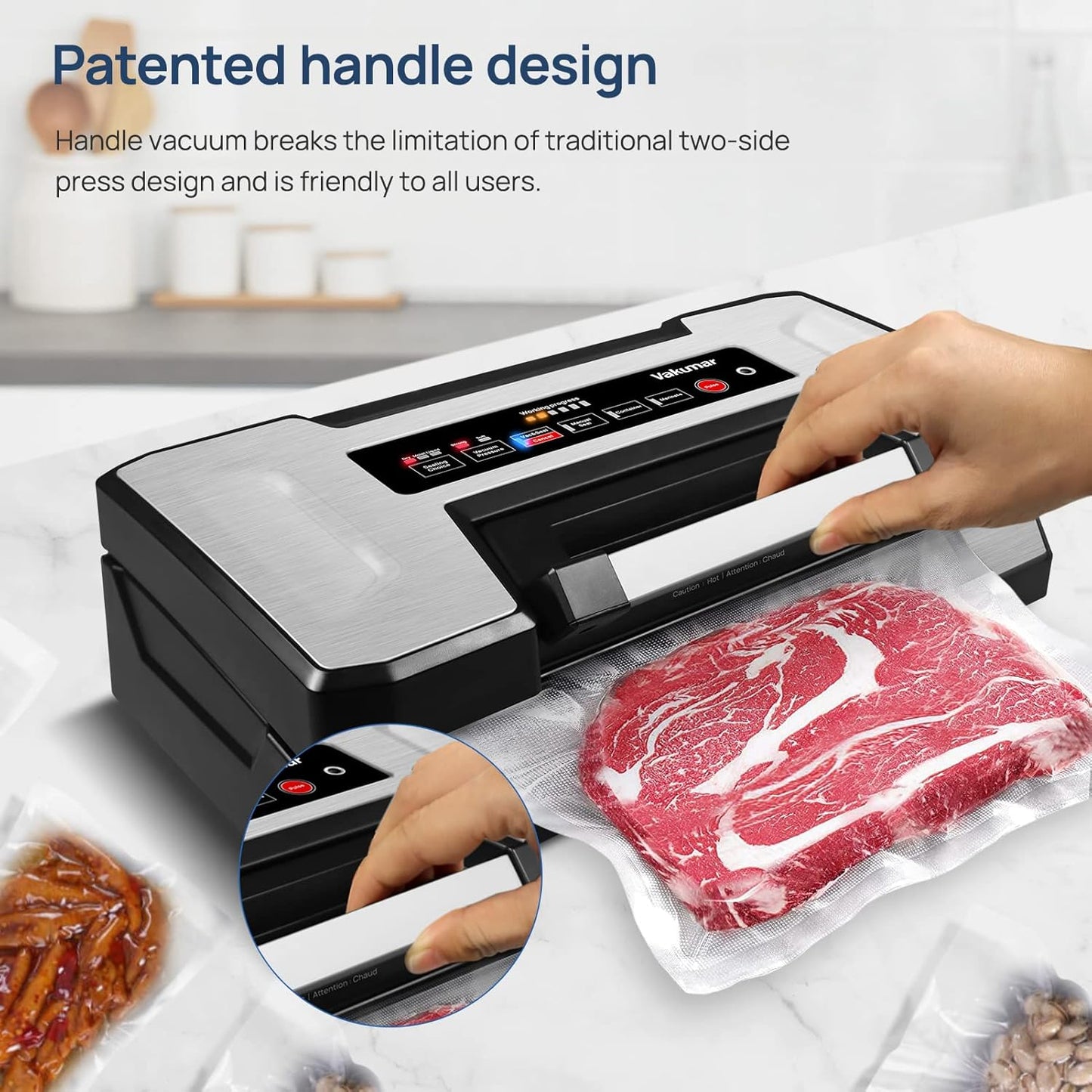 FreshLock™ Vacuum Food Sealer Machine – Automatic Food Preservation System with Airtight Sealing Technology