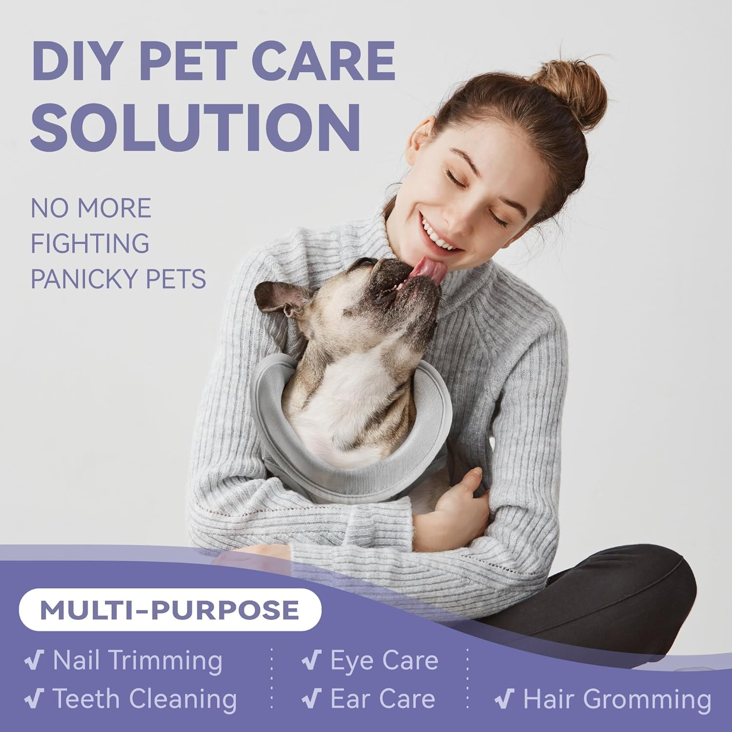 PawCare™ Dog & Cat Grooming Hammock Harness – Pet Nail Trimming Sling with Nail Clipper & Grooming Kit