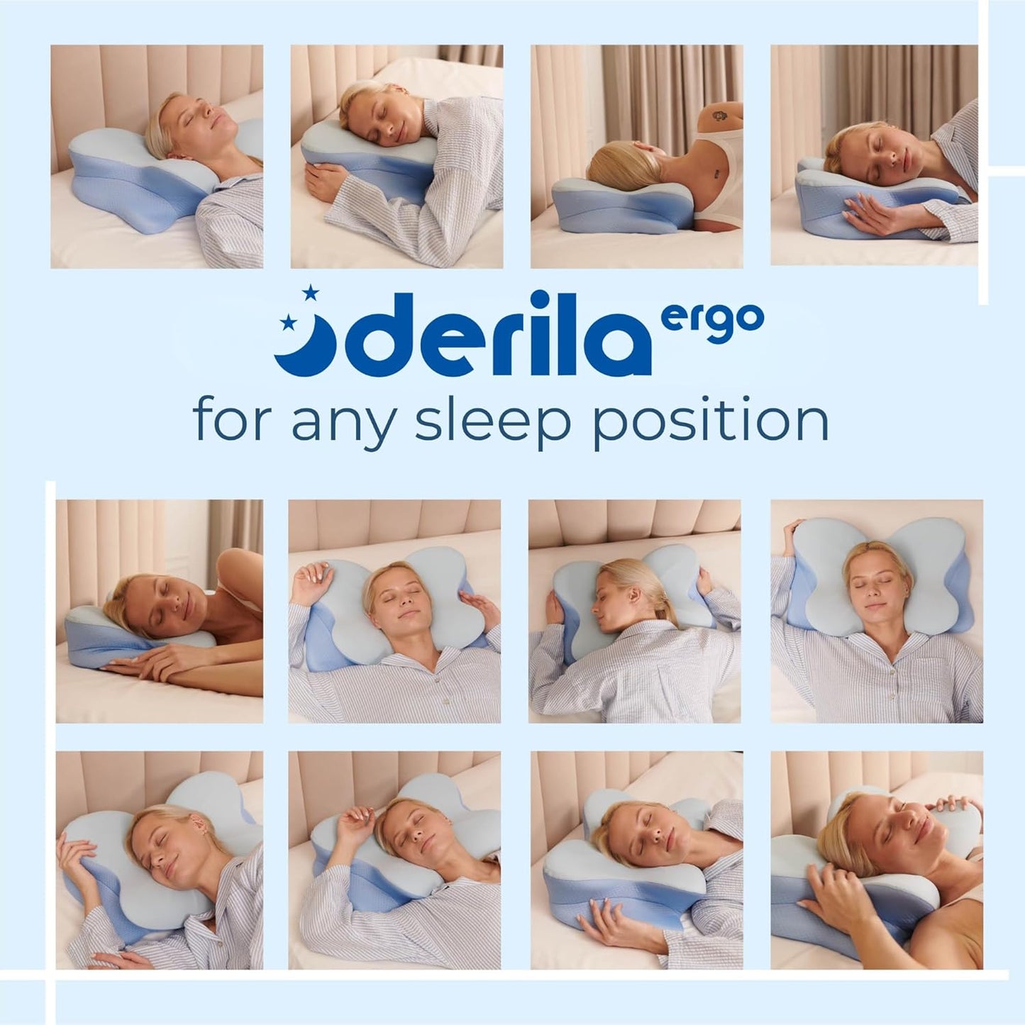 Premium Memory Foam Pillow (Black) – Ergonomic Neck & Back Support Cushion