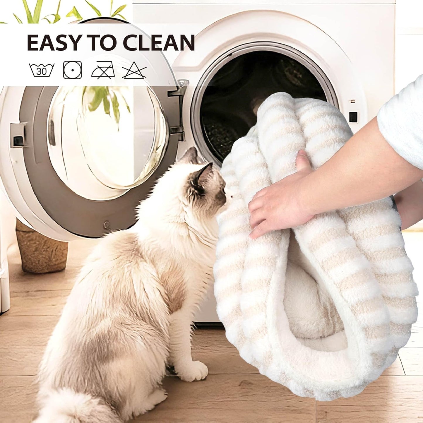 Cat Bed Kitten Bed - Washable Round Cat Beds for Indoor Cats, Soft Corduroy Fleece Pet Bed for Puppy and Kitten with Removable Double Sided Inner Cousion, 20", Grey Visit the ZAKAPAWS Store