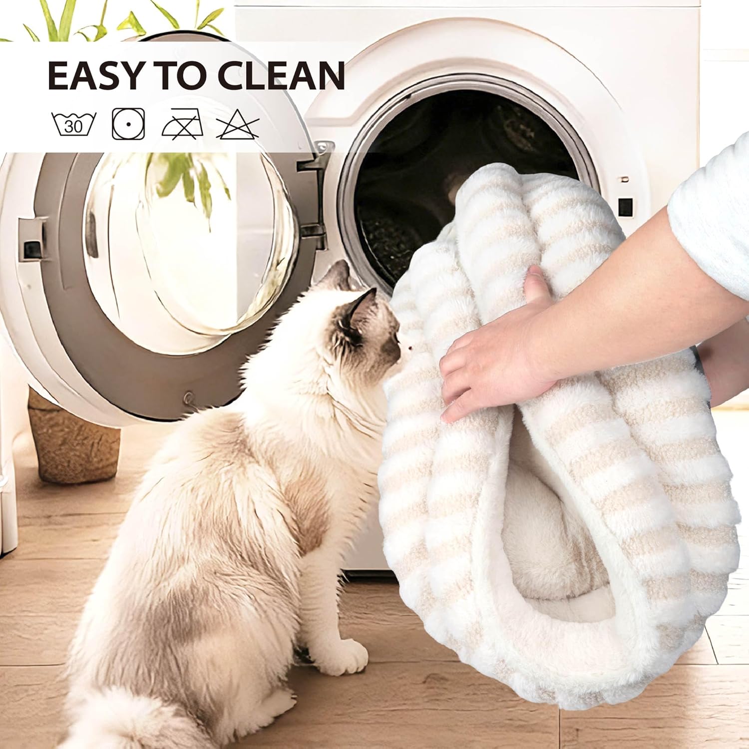 Cat Bed Kitten Bed - Washable Round Cat Beds for Indoor Cats, Soft Corduroy Fleece Pet Bed for Puppy and Kitten with Removable Double Sided Inner Cousion, 20", Grey Visit the ZAKAPAWS Store