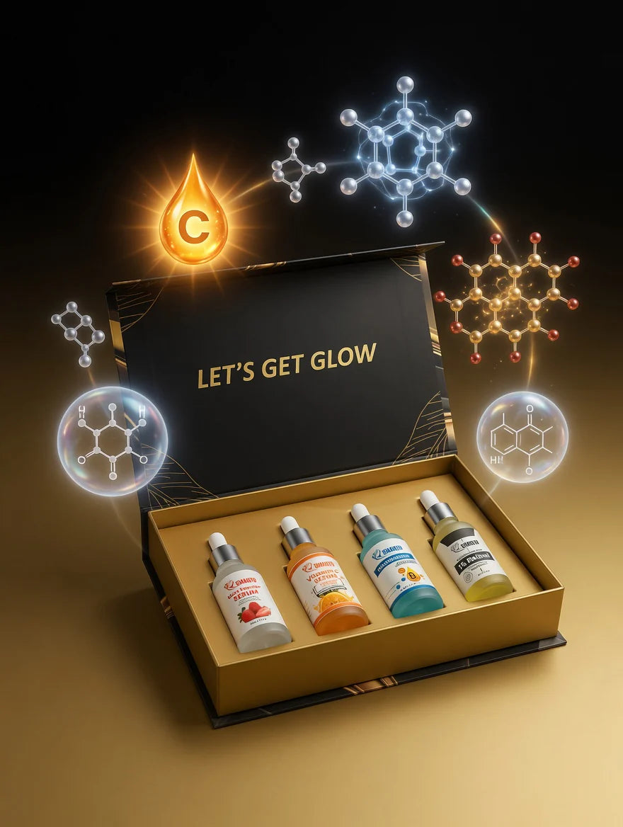 Shaqtu Serums Kit – 4 Serums for Brightening, Anti-Aging, Vitamin-C and Hydration YOU SAVE Rs.1,500.00